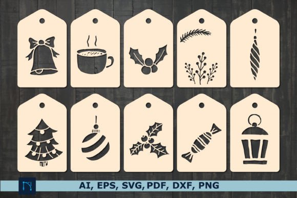 Download Laser Cut Christmas Gift Tag SVG Bundle - Premium Bundle