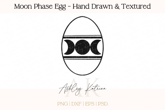 Download Moon Phase Egg - Hand Drawn &amp; Textured - Moon phase Collection