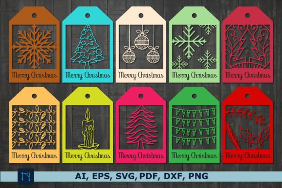 Download Laser Cut Christmas Gift Tag SVG Bundle - Premium Bundle