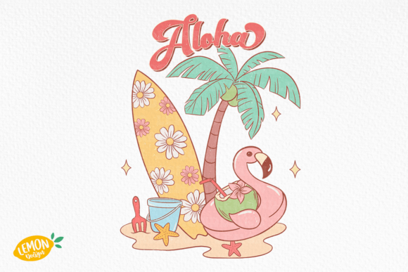 Download Retro Summer Aloha PNG Sublimation - Aloha png Collection