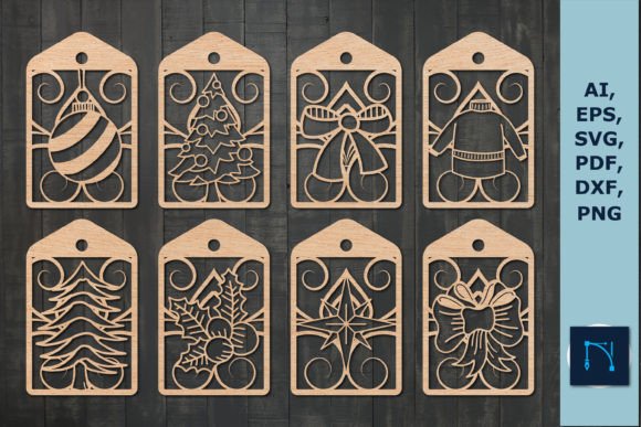 Download Laser Cut Christmas Gift Tag SVG Bundle - Premium Resources